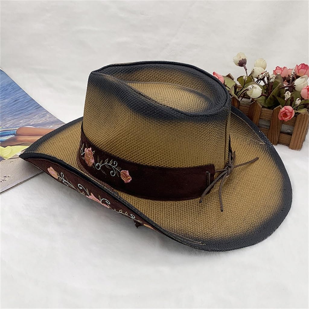 Western Cowboy hat sunshade spray paint worn men's outdoor sunscreen