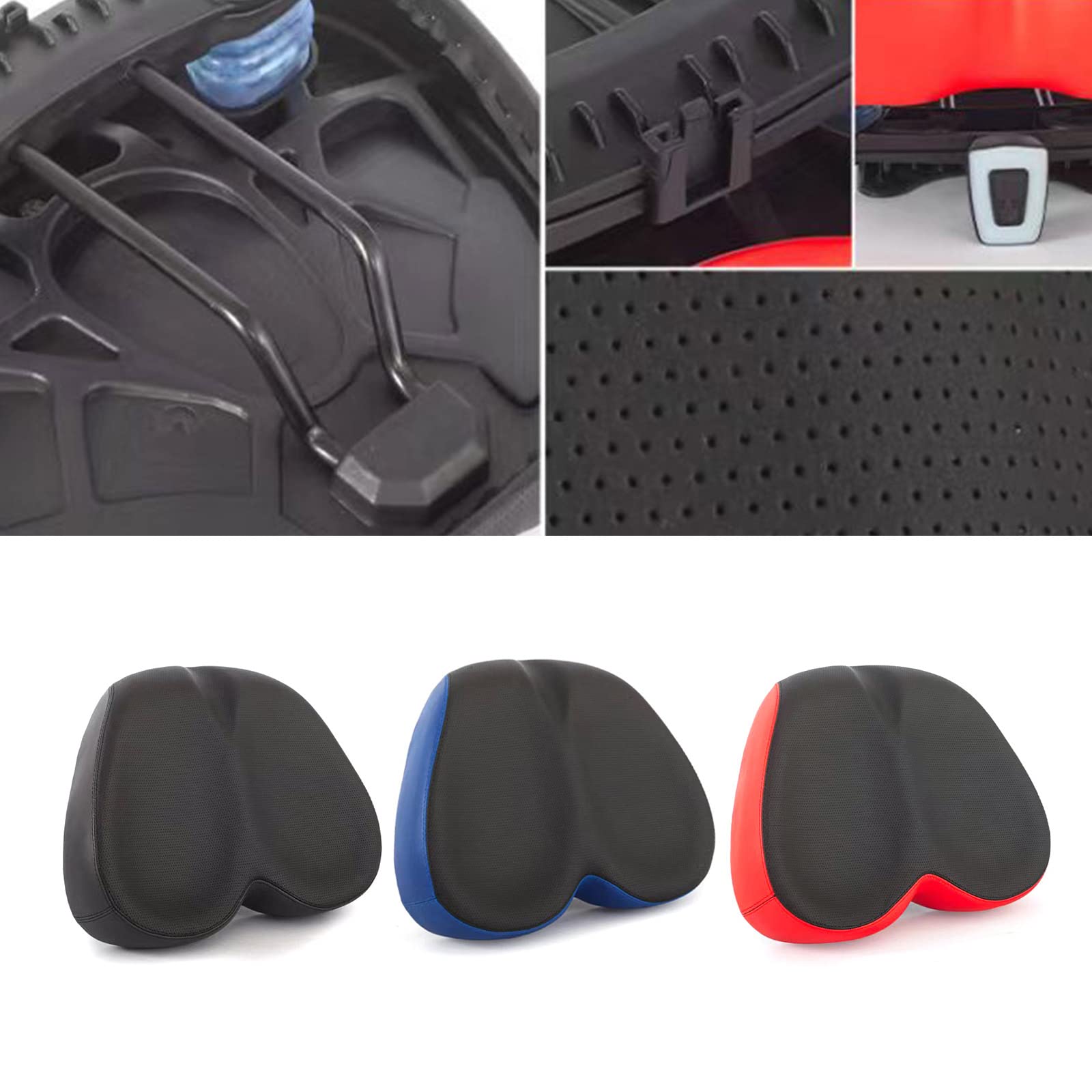 Selle de vélo épaisse sans nez surdimensionnée confortable et respirante