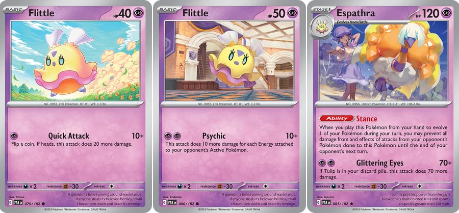 Espathra 081 182 - Paradox Rift - Rare - Pokemon 3 Card Lot