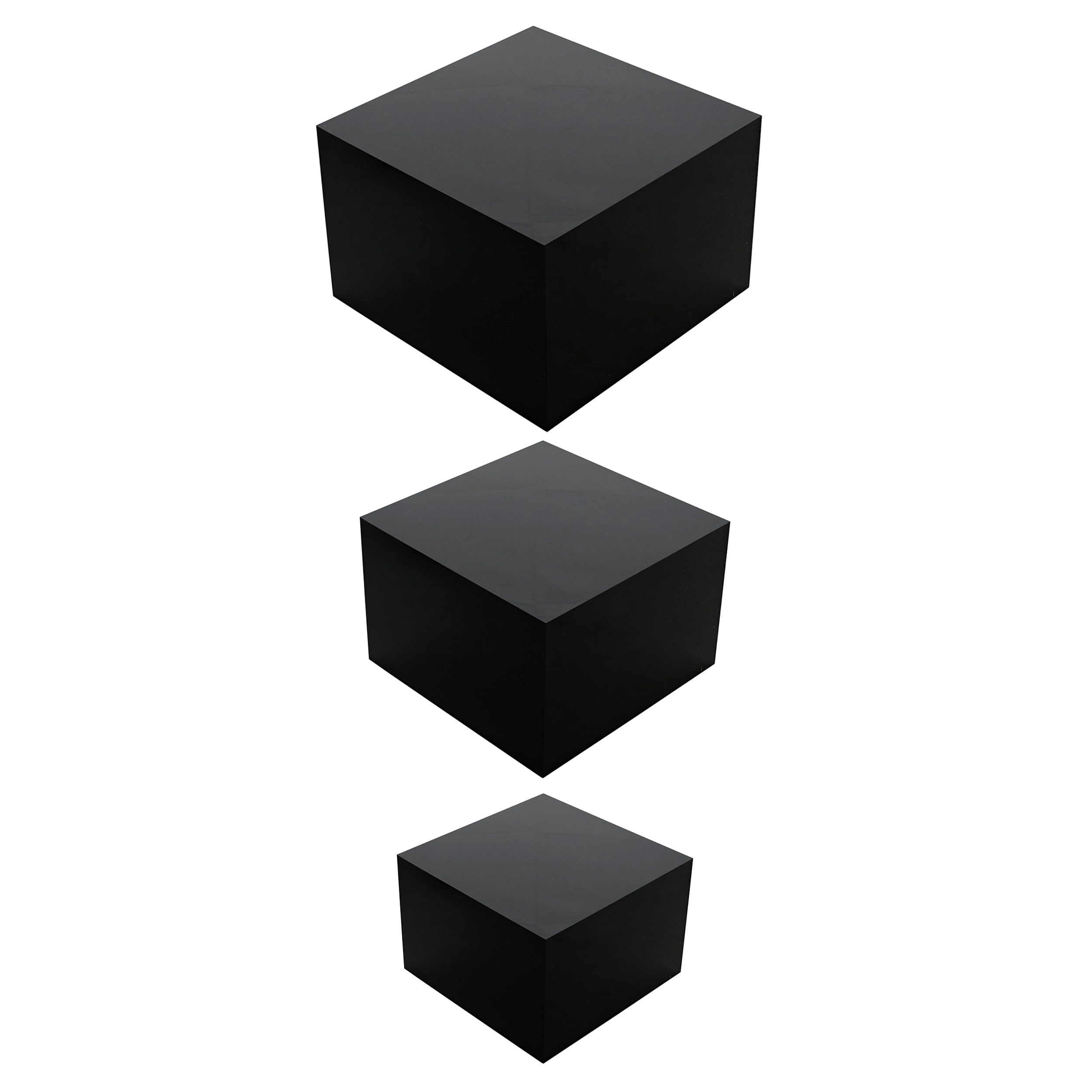 Snapklik.com : Acrylic Risers For Display Shelf - 3 Piece Black Shoe ...