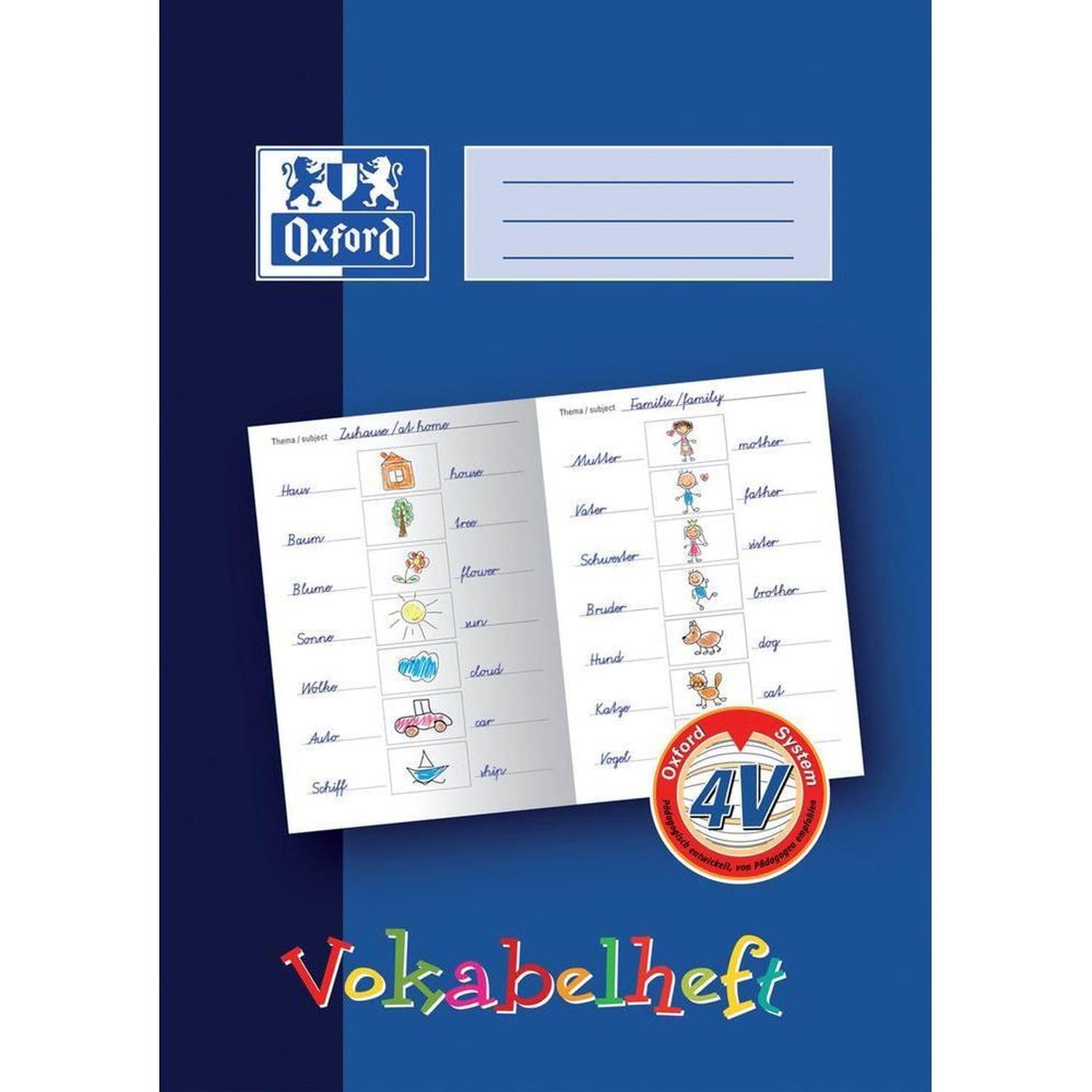 Oxford 311401626/100057955 Vocabulary Book, A4, 16 Sheets Dark Blue