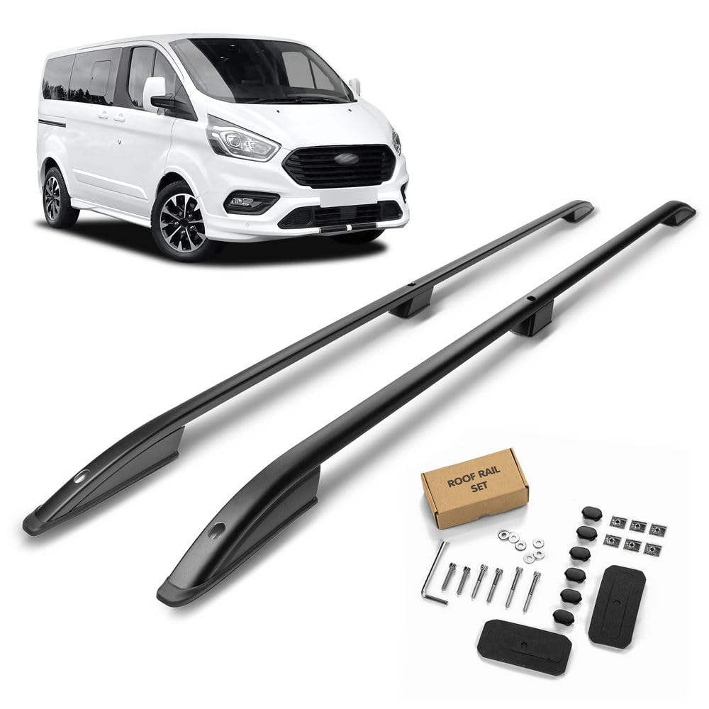 CHROMEMASTER | Dachreling Dachträger Kompatibel mit Ford Tourneo Custom L1 SWB KURZ 2012-2023; Zur Befestigung der Dachgepäckträger, Dachkörben, Dachboxen oder Dachfahrradträger | Konstruktion aus Alu