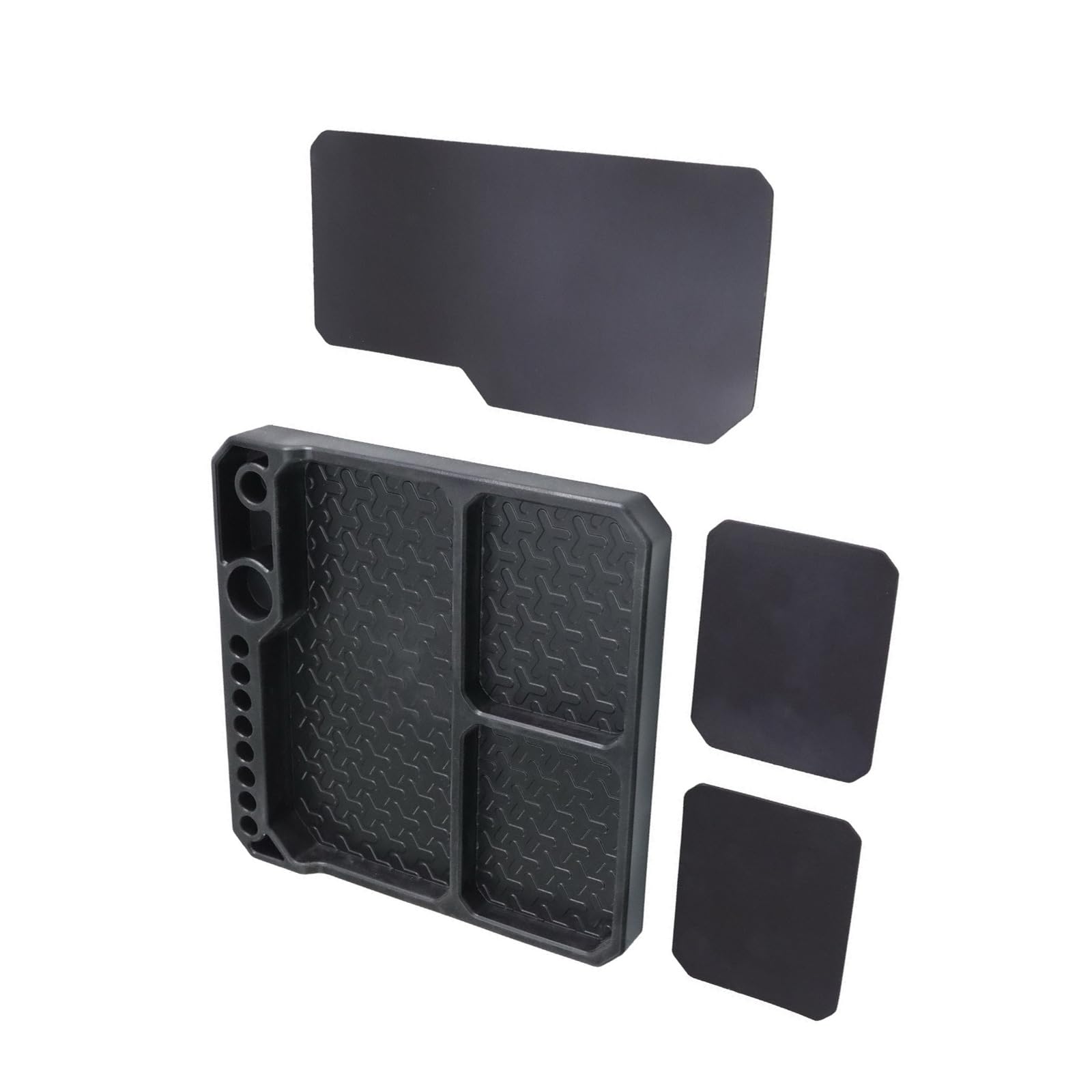 Kaeltsyn Sturdy Tool Holders Tray Including Multiple Compartments And 10 Slots Nonslip Design For Electronic Maintenance Organizers Tray