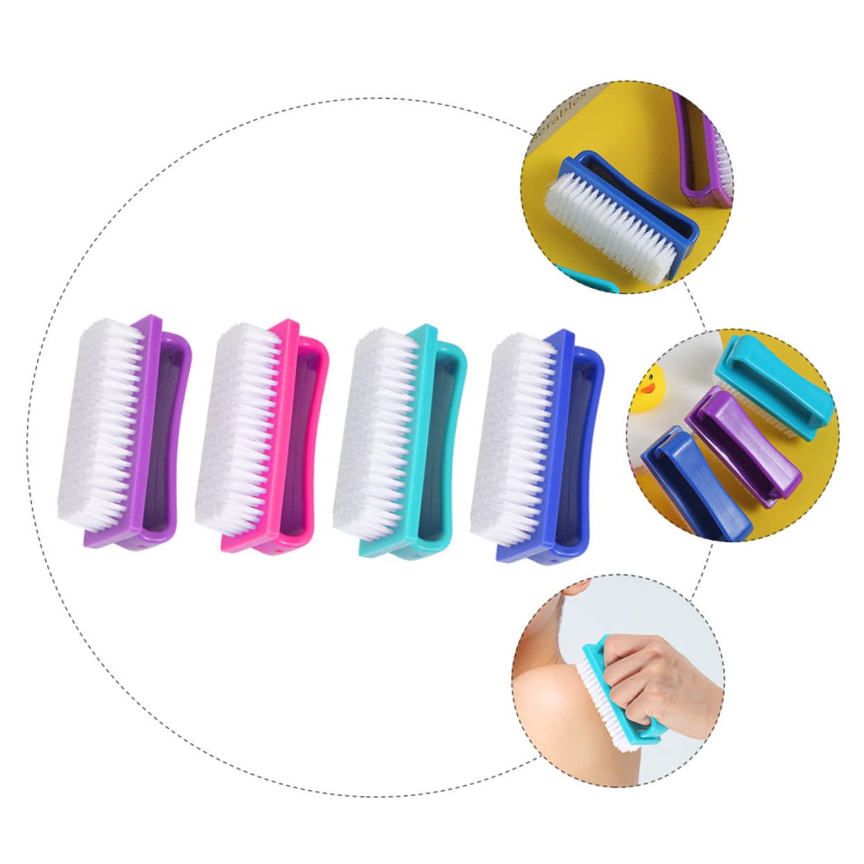 Healeved 12pezzi Pennelli Per Pulizia Unghie Spazzole Manicure Per Rimuovere e Macchie Su Unghie Per Uso Professionale e Domestico