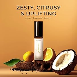 Gya Labs Lemon Essential Oil Roll On - 0.34 Fl Oz - Travel Size Roller for Camping, Skin, Aromatherapy Relief, Convenience