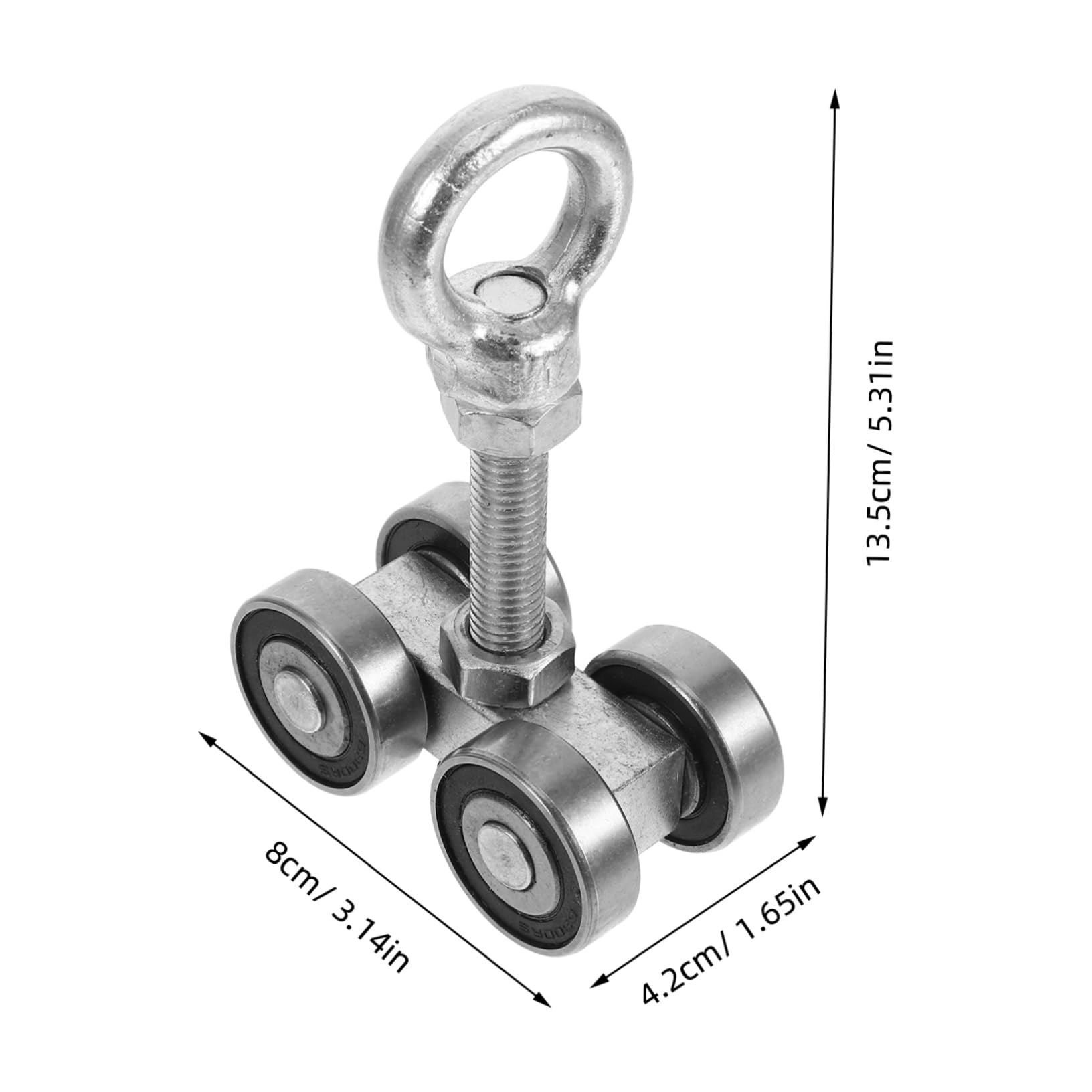 KICHOUSE Heavy Duty Sliding Door Roller for Strut Channel High Precision Trolley Assembly with Bearing Roller Silent Operation Replacement for Pocket and Barn Doors Sliding Door Wheel