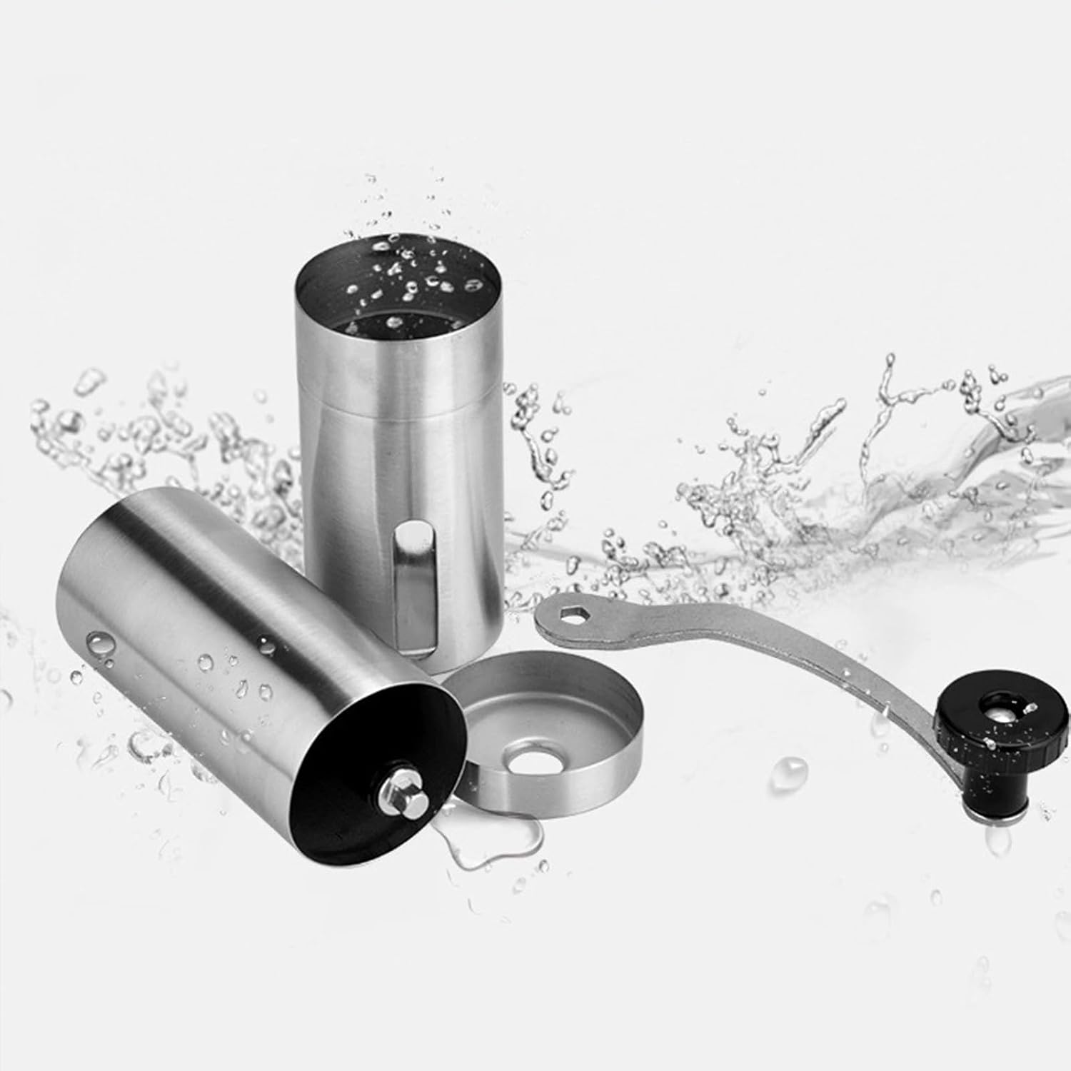Manual Coffee Grinder Coarse/Fine Grind Stainless Steel Coffee Bean Grinder Ceramic Burr Portable Espresso/Drip Grind Travel & Home Use