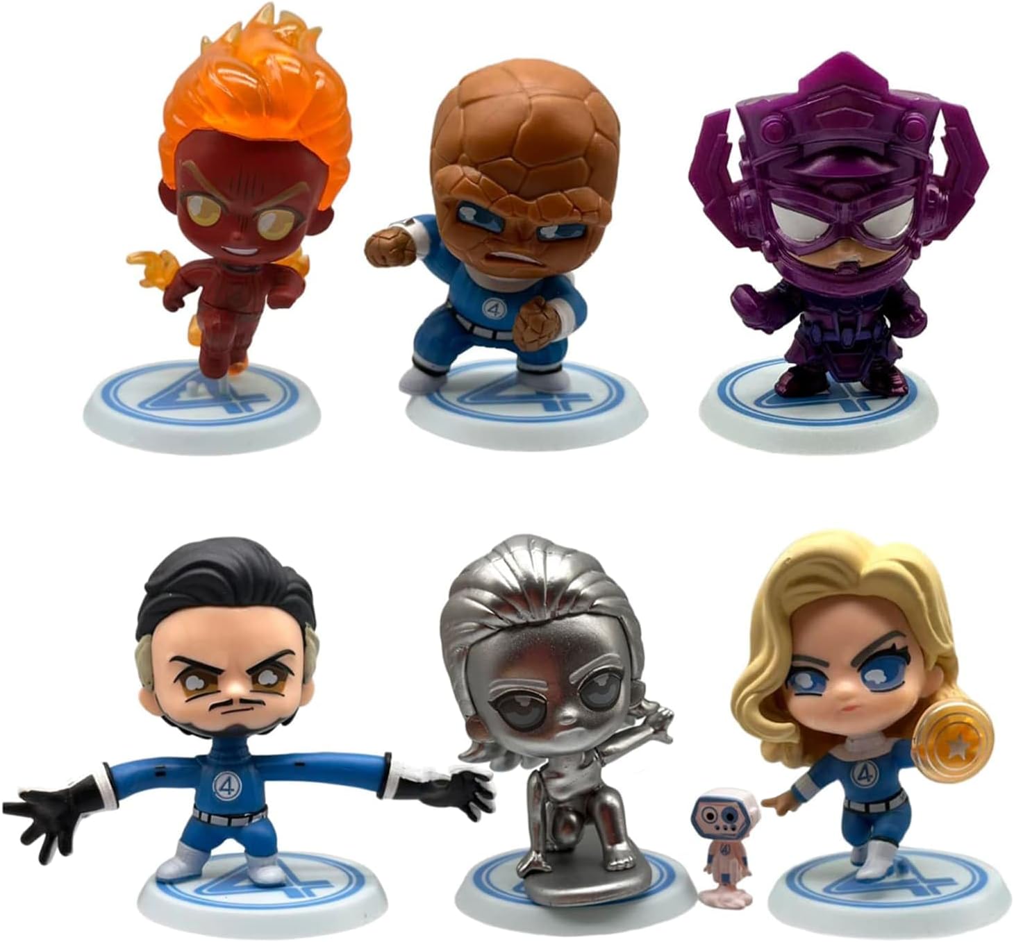 6Pcs Super Theme Hero Figures Set, Cute Figurines Cartoon Table Decorations Anime Birthday Party Decorations Car Desktop Room Decor