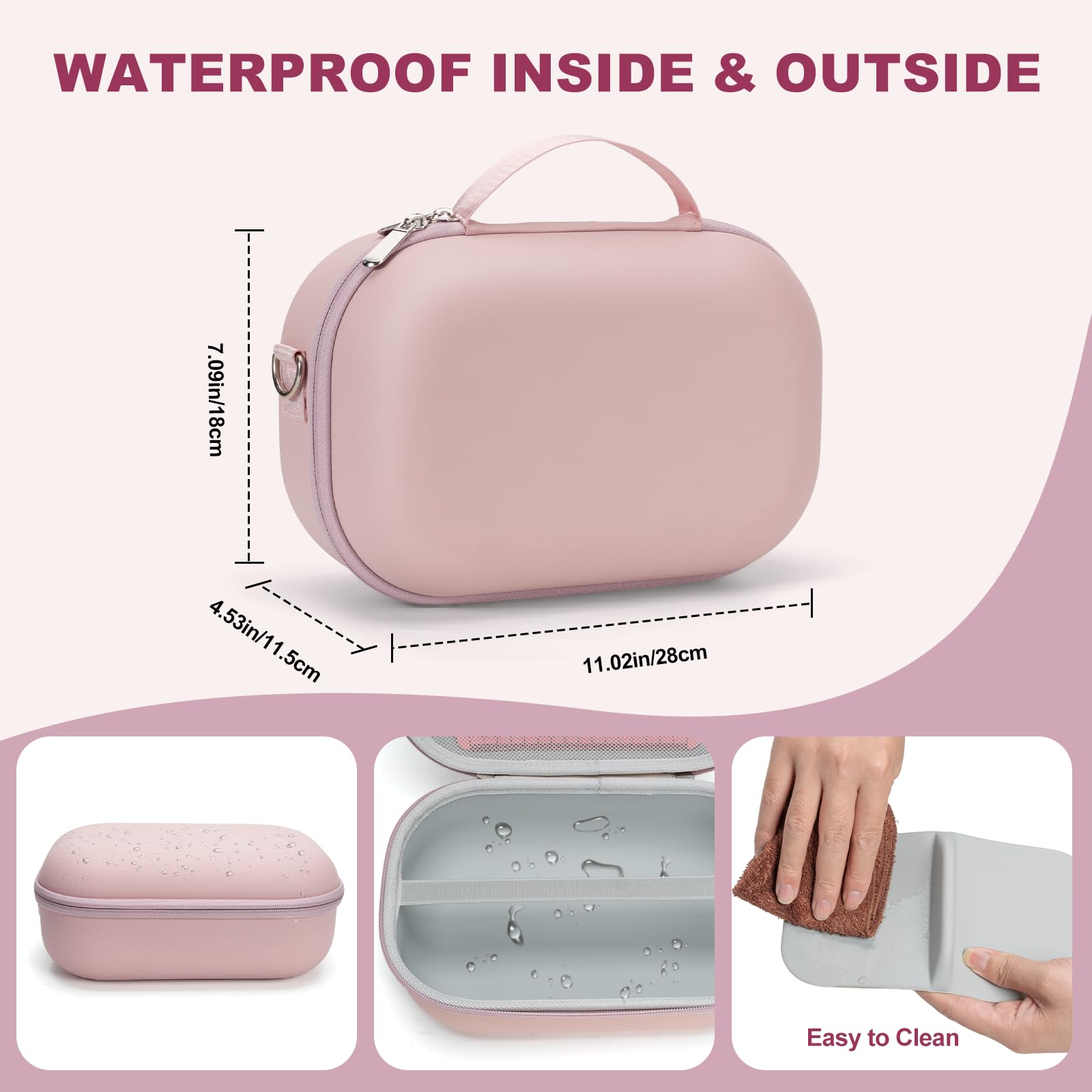 Sac de transport pour tire-lait Momcozy et Willow, utilisation avec tire-lait mains libres pour la sécurité/Medela/Eufy/Bluefair, sac de pompage de voyage avec règle pour tétons et plateau amovible
