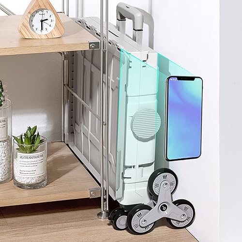 Miniatura 2 de Folding Shopping Cart,Collapsible Rolling Cart with Wheels,Shopping Cart for Groceries,with Telescopic Handle,Lid Wear Resistant Noiseless 360Rotate