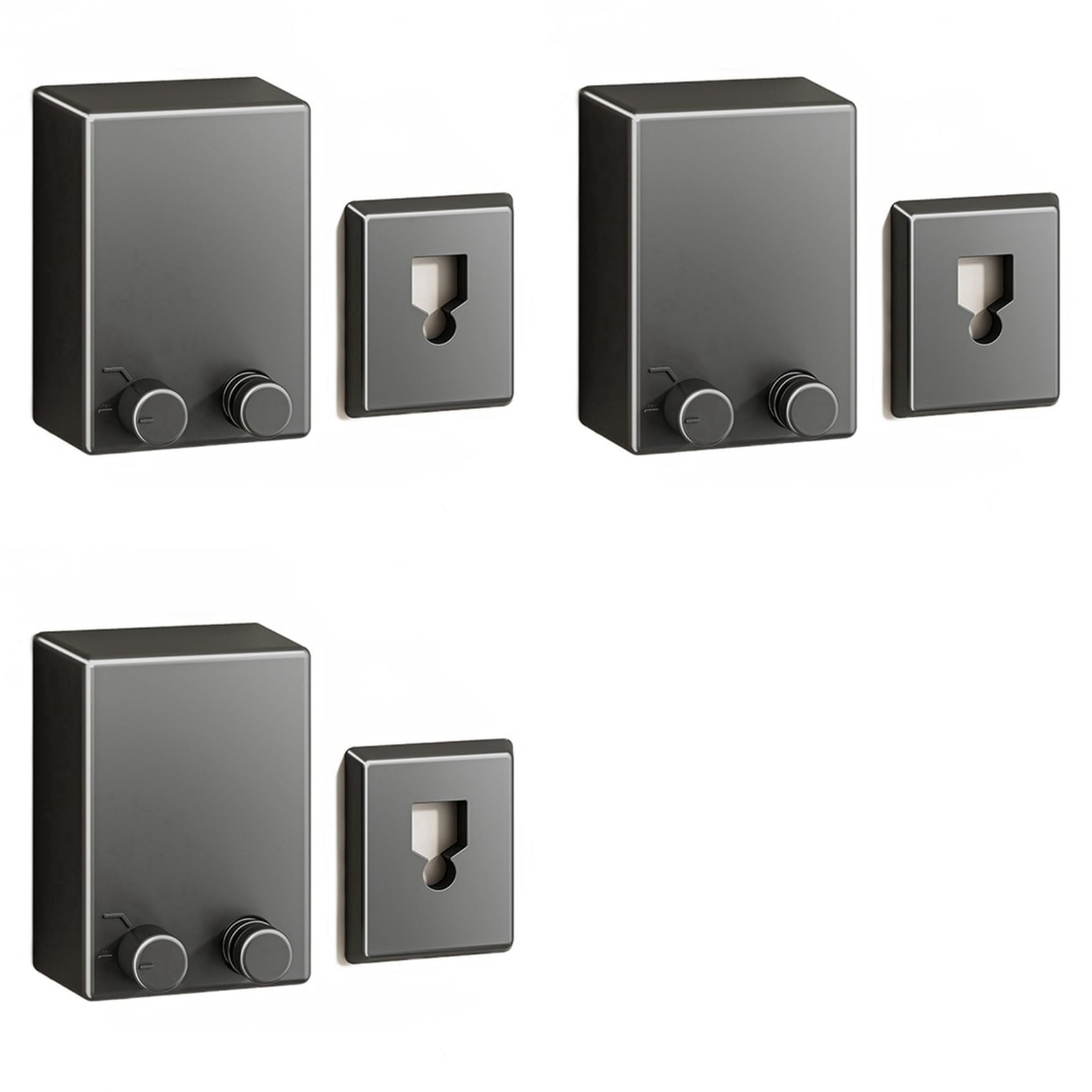 Ausziehbare Wäscheleine Edelstahl Schwarz - 3er Set Innen & Außen | Einfache Montage in Minuten, Edelstahl rostfrei, Tastendruck zum Einfahren, ideal für Innen- und Außenbereiche, platzsparend.