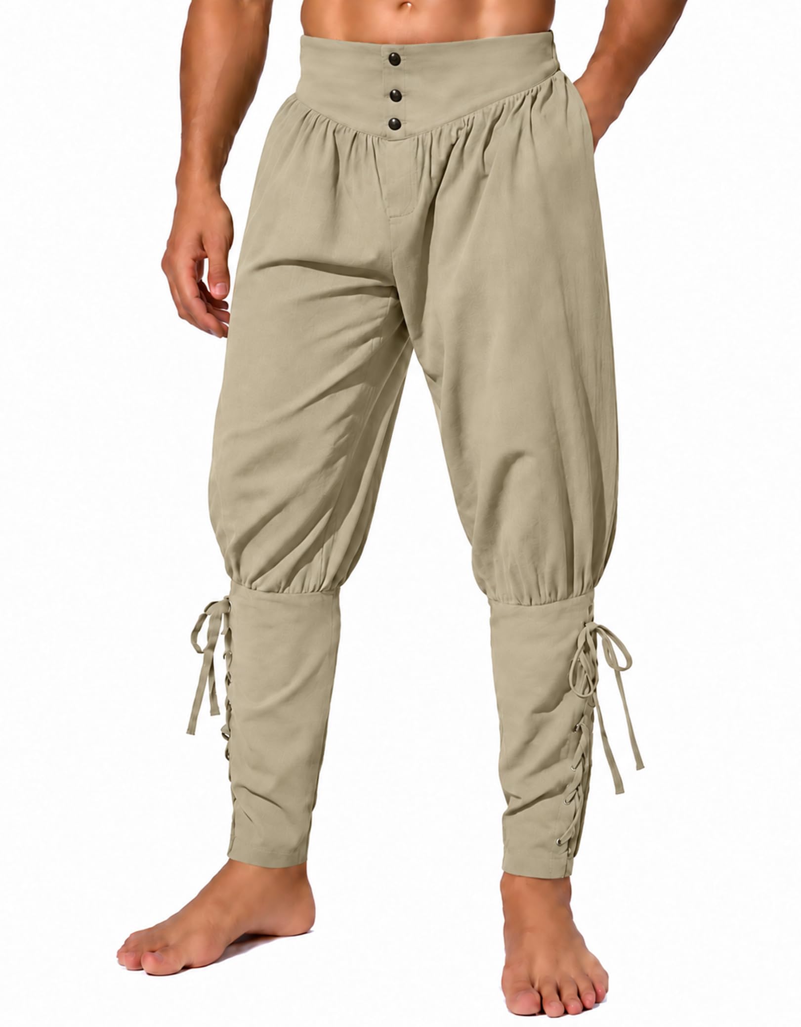 Men's Medieval Renaissance Pirate Pants Viking Ren Faire Costume
