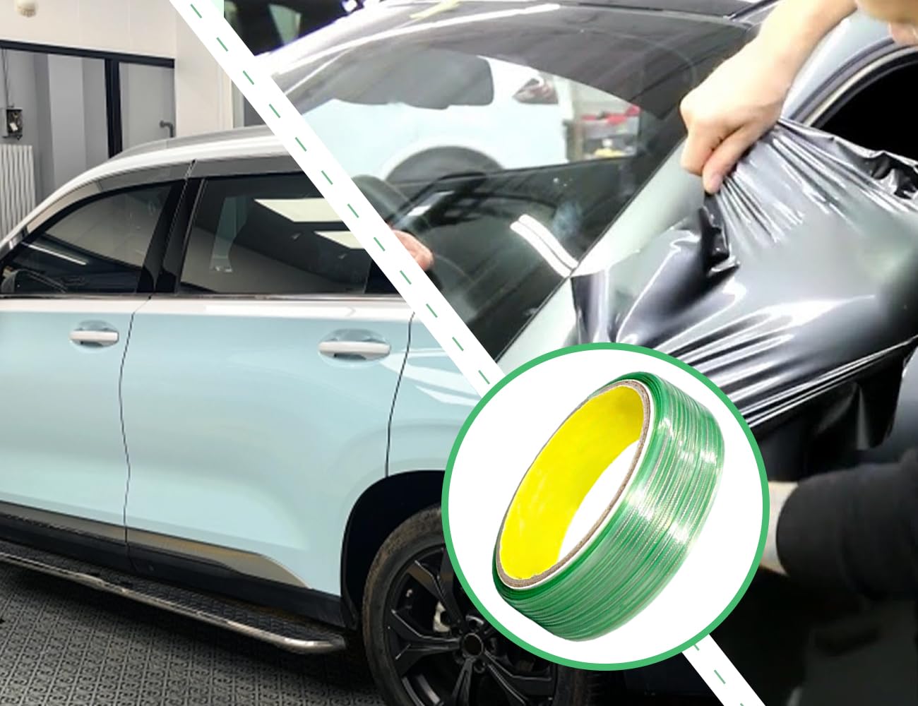 5M nastro adesivo senza coltello,nastro senza coltello,nastro da taglio,filo da taglio,pellicola da taglio adesivi auto con raschietto,per car wrapping linea di taglio a righe sottili