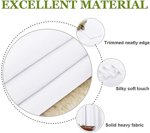 Miniatura 3 de Cortina plisada extralarga, con aislamiento térmico, oscurecimiento de la habitación, sala de 2 pisos de largo (color blanco, 72 pulgadas de ancho x