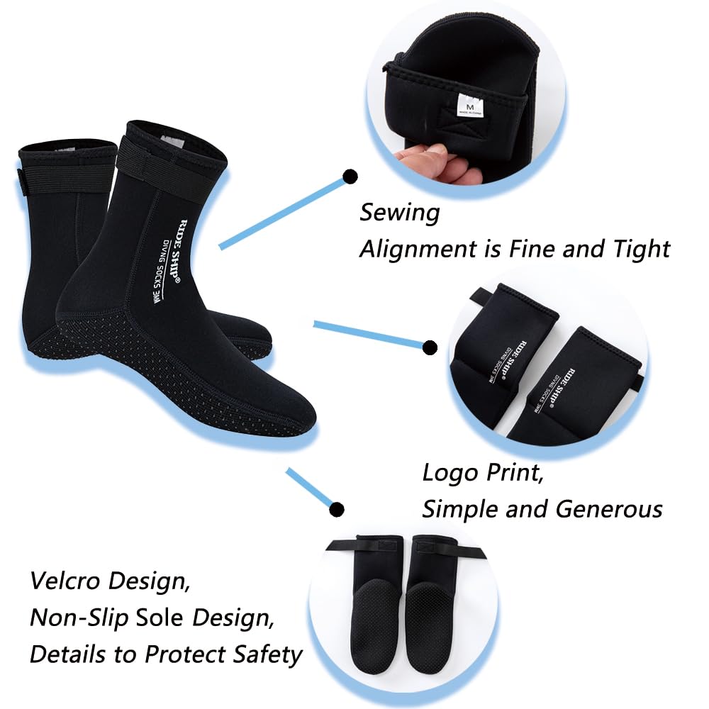 Skyone Neoprensocken, Tauchsocken, Tauchsocken für Damen und Herren, 3 mm, Sandsocken, Thermosocken, flexibel, rutschfest