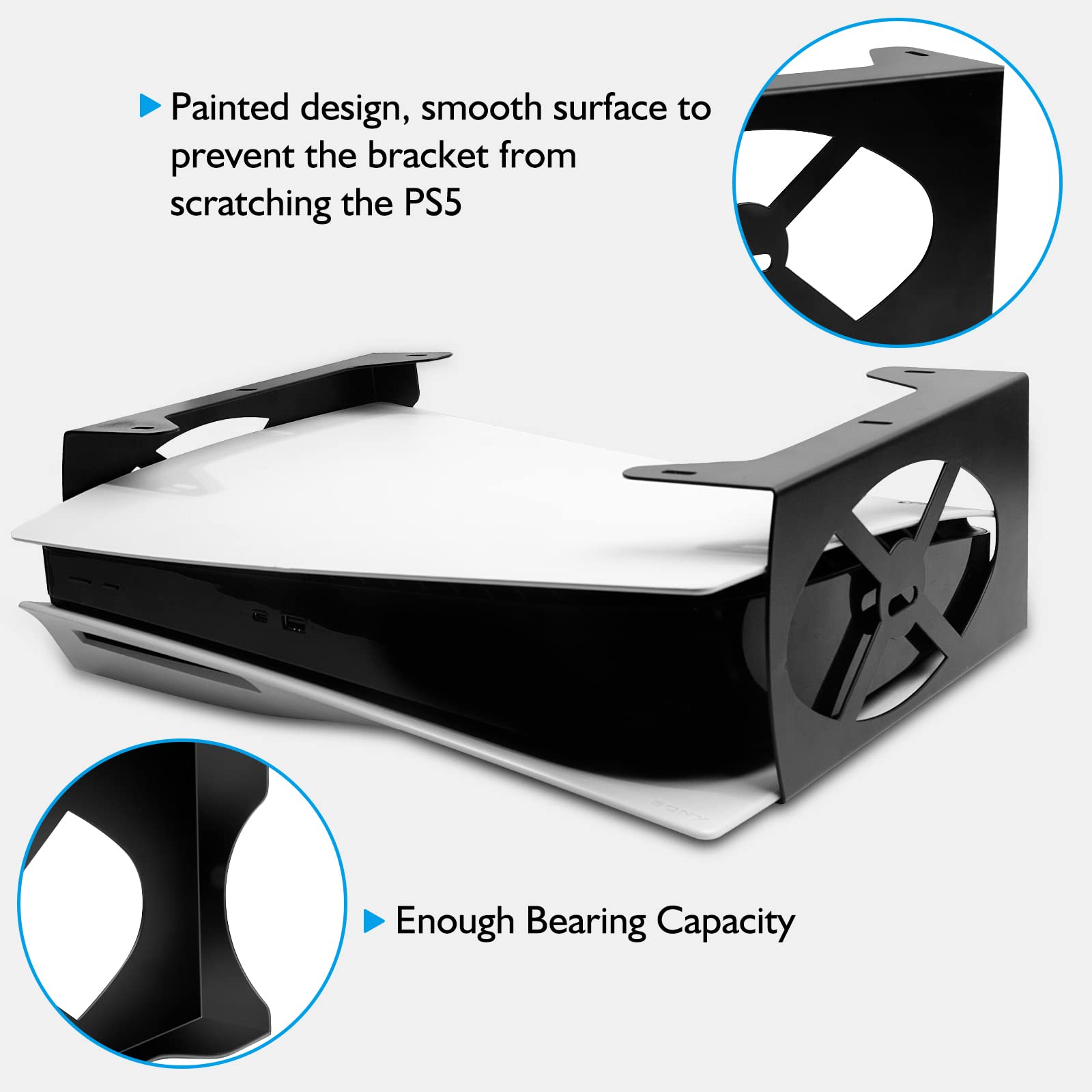 Support pour PS5, support Stealth pour PS5, support en métal, compatible avec Playstation 5 Disc et console Digital Edition