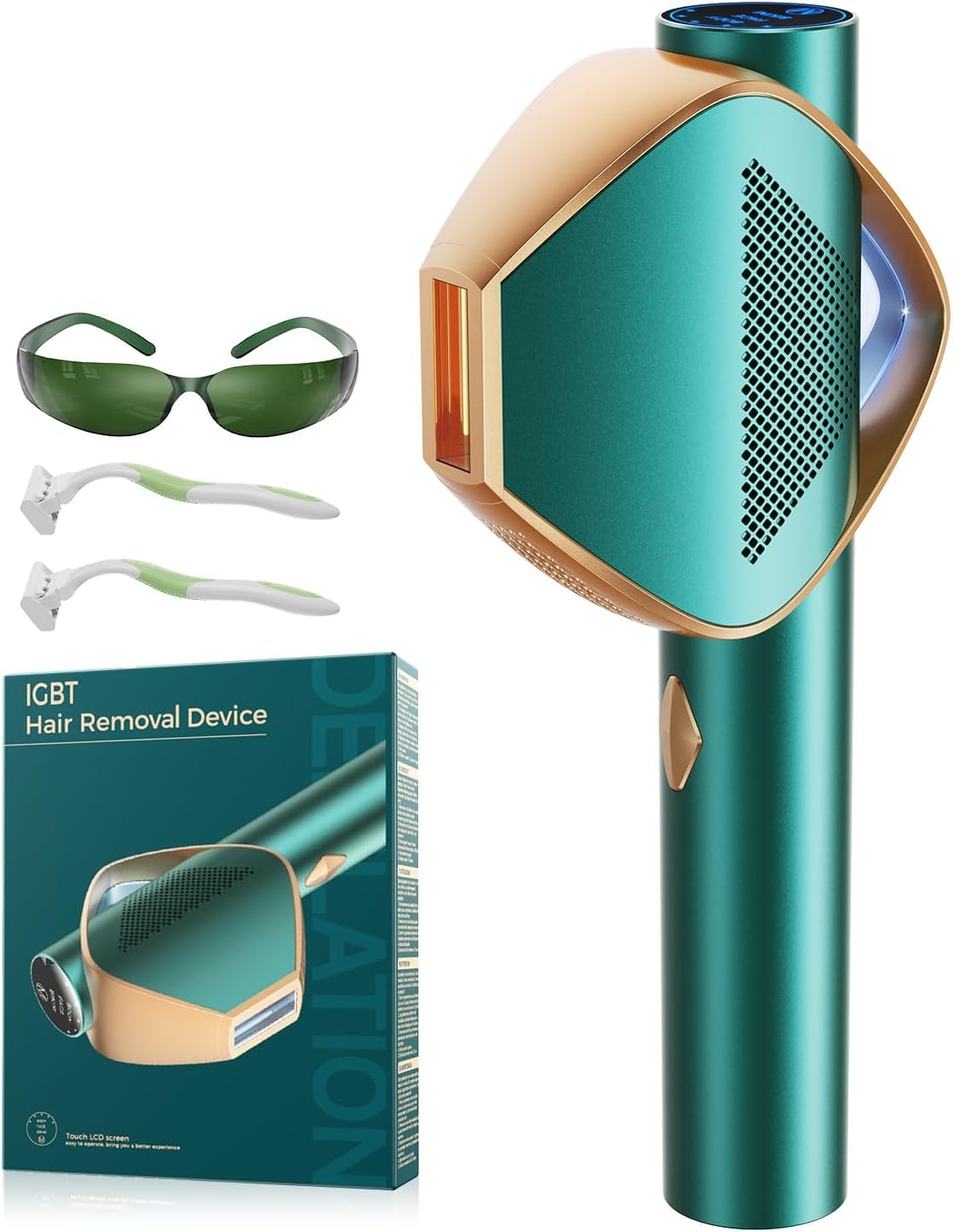 21J Depiladora Laser con Tecnología IGBT Fast Flash de 0,8s, Parpadeo Ilimitado Depiladora Luz Pulsada mujer de 600-1200NM, 3 Unique Modes Laser Depilacion Cara, Bikini, Cuerpo