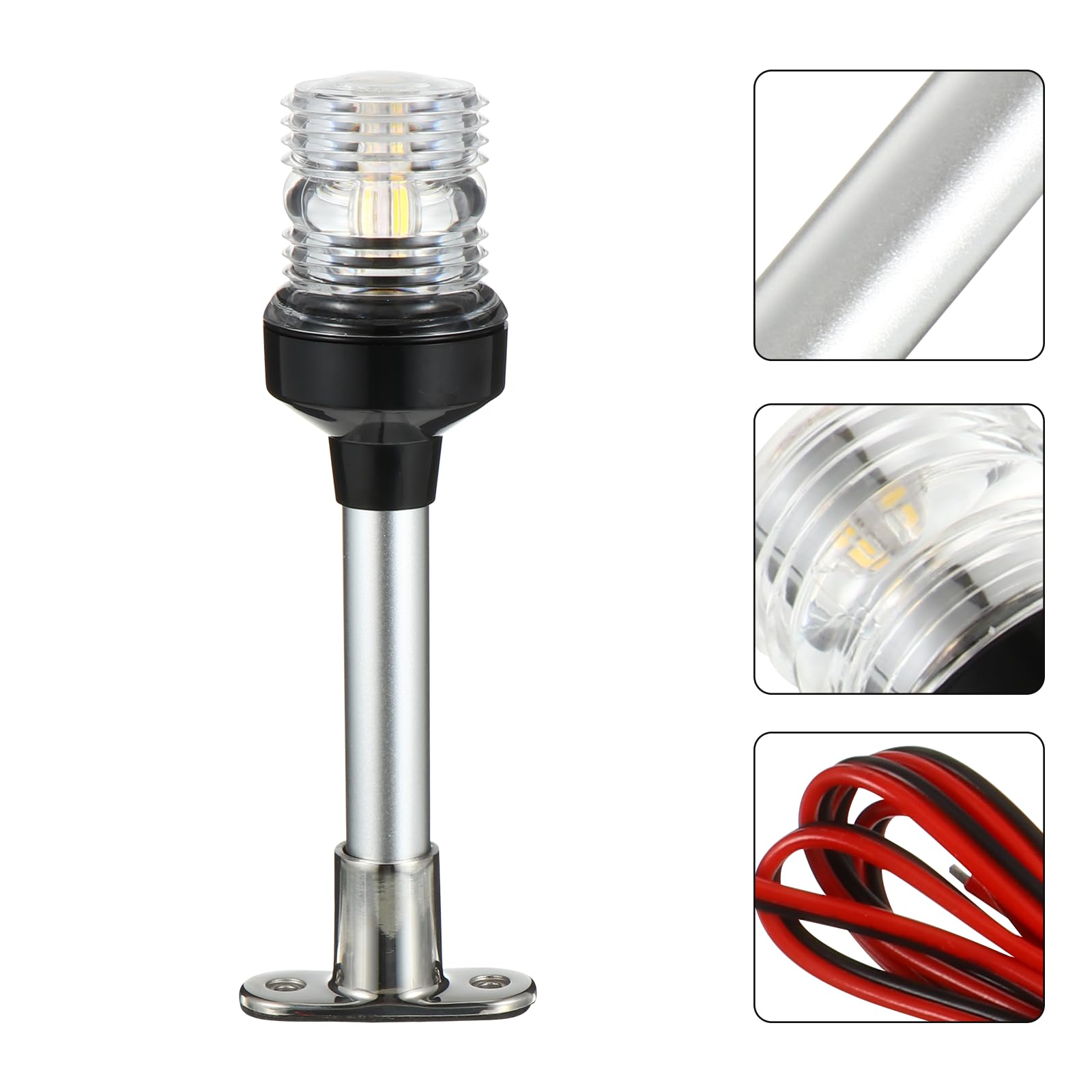 Luz de Navegación LED 360° para Yate, 33 Led, Blanco