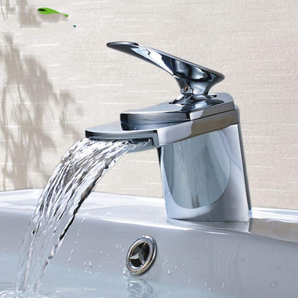 Robinet mélangeur de salle de bain chromé pour vasque et lavabo - 8