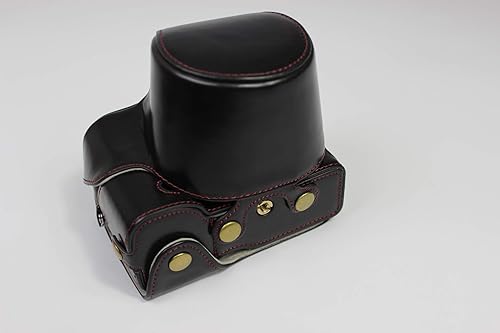 Miniatura 6 de BolinUS - Funda A7C, hecha a mano de piel sintética de cuerpo completo para cámara Sony Alpha A7C con apertura inferior de lente de 1.102-2.362 in