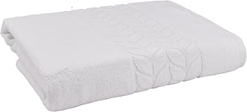 BAGNO MILANO Organic Turkish Cotton Bath Towels, Hand Towels Luxury Jacquard Collection, Certified Organic Cotton Ultra Soft-Plush Towel Set White, Bath Sheet