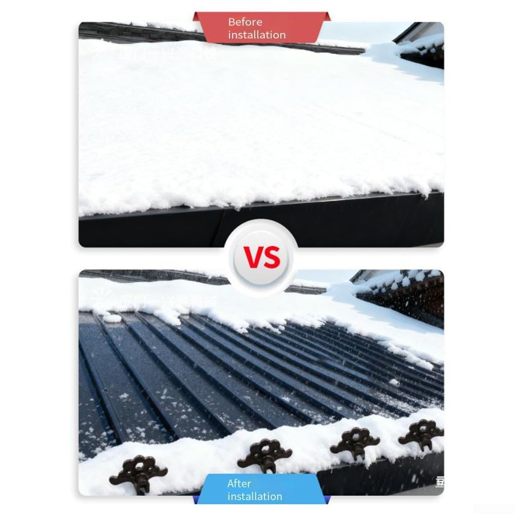 Lot de 10 joints verticaux de toit en métal, module de couverture de glace en plastique pour accumulation de neige sur toiture en métal