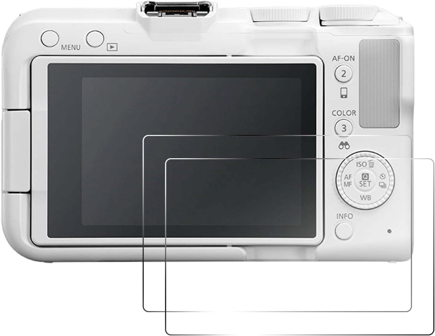 2PCS Screen Protector Compatible with Canon PowerShot SX720 HS SX710 HS SX620 HS SX610 HS Camera, 0.25mm Clear Tempered Glass Film, Ideal for Travel Vlogging Photography