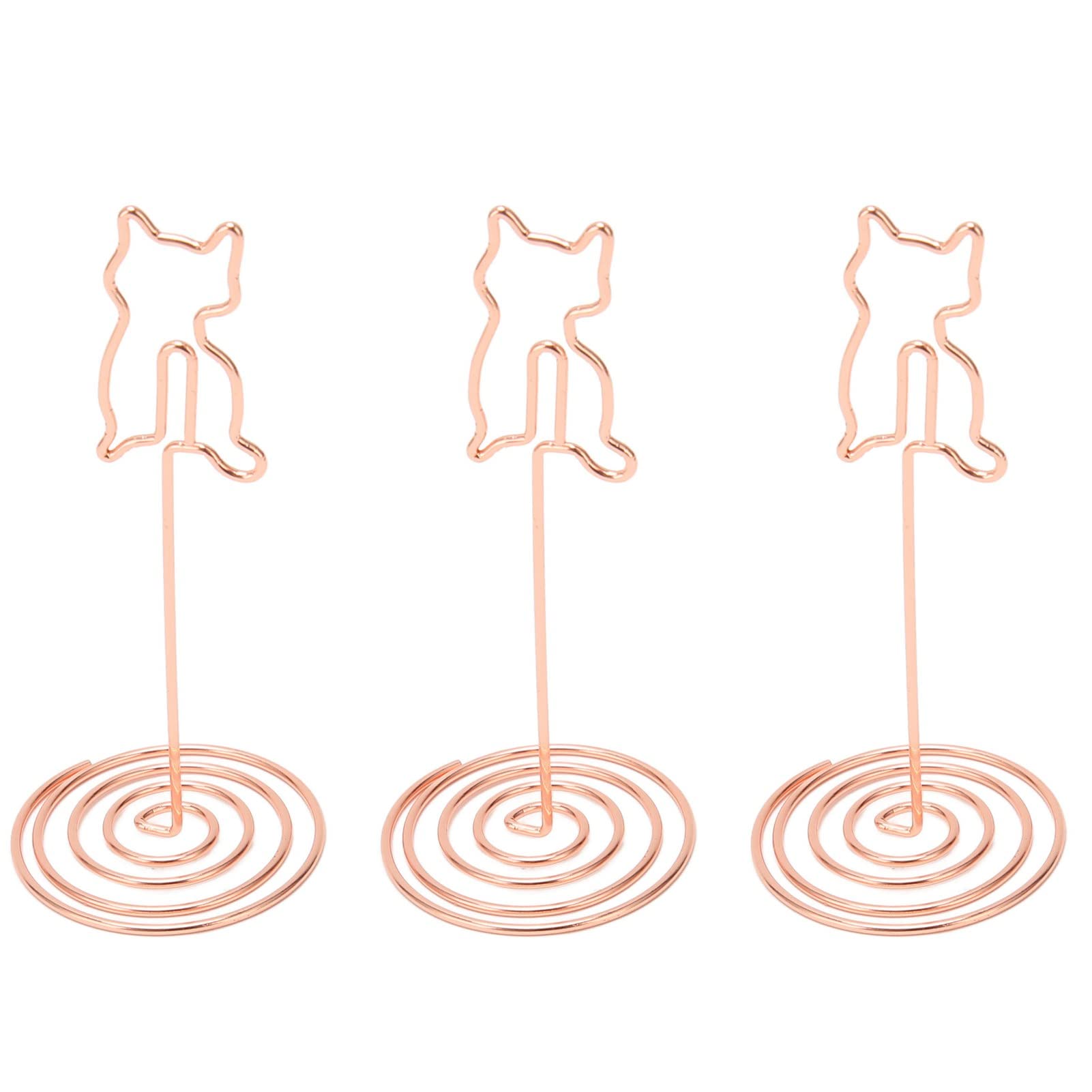 10 Pezzi Porta Menu, Clip Ad Anello Segnaposto da Tavolo Porta Humber Riservato Segni a Forma di Gatto Segnaposto Segnaposto Tavolo Alto Numero Stand per Festa di Nozze Cibo Carte (Gattino)