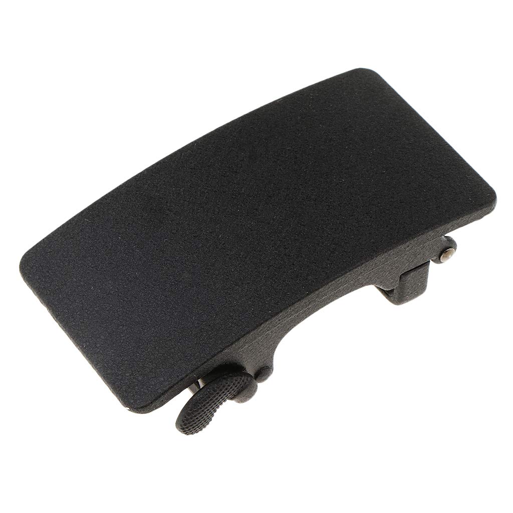Mens Solid Buckle Automatic Ratchet Leather Belt Buckle 3.6cm Width Matte Black-image-10