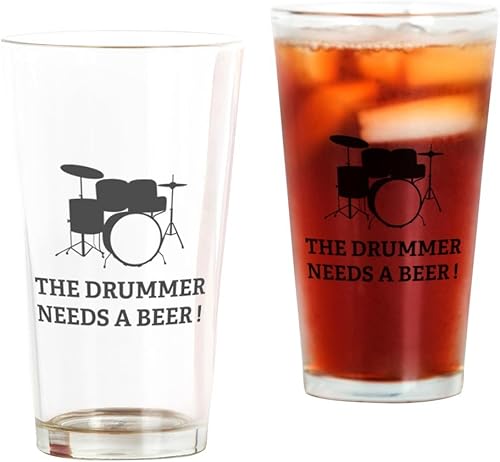 CafePress Drummer - Vaso de cerveza para beber, 16 onzas