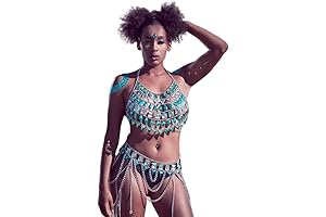 Dazzling Rhinestone Body Chain Set: Enhance Your Festival Glow