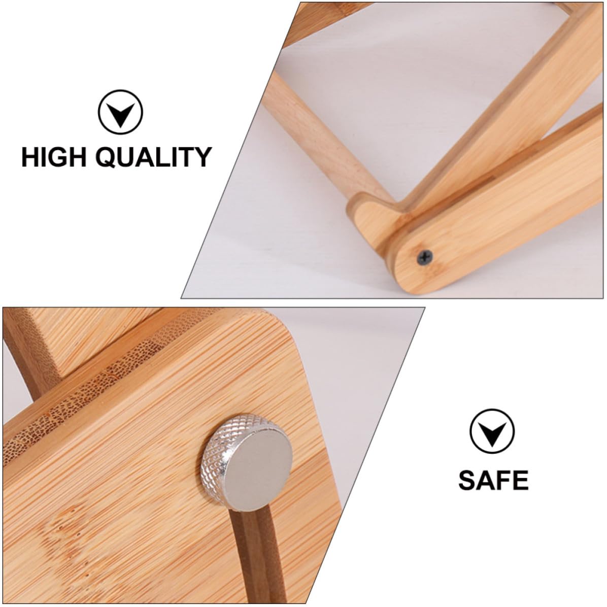 Supporto Verticale per Laptop in Legno, Regolabile, Stabile e Ergonomico