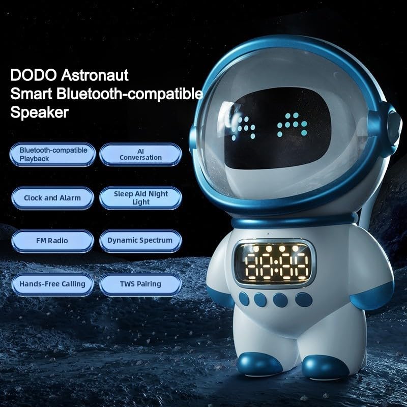 Altoparlante robot interattivo con controllo vocale Ai e radio FM per studenti Wireless 5.1 strumento di apprendimento audio rosa design rosa