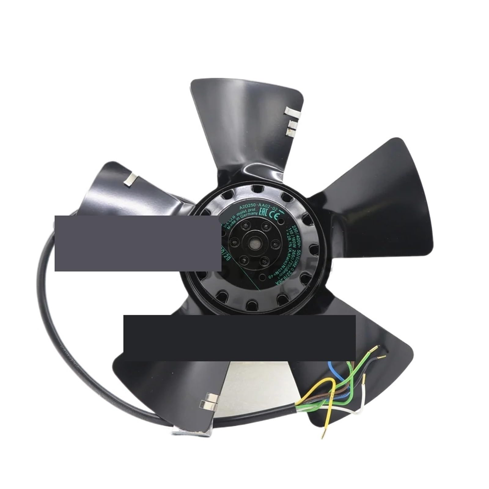 BRODEFUP 250mm 400V A2D250-AA02-02 0.22A 160W 1845m3/h 2950RPM Cooling Fan