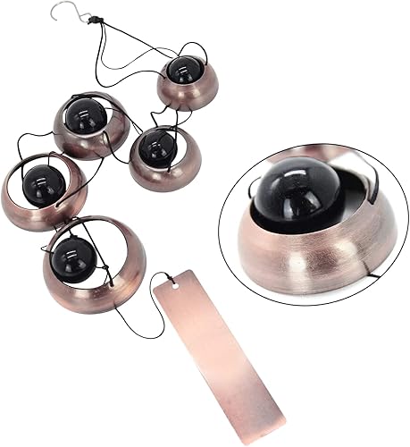 Miniatura 3 de Campanas de viento de simpatía para regalo al aire libre, campanas colgantes de color rojo cobre, campanillas de viento para exteriores, gran tono