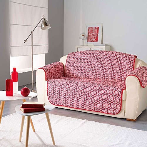 Protegge Divano Imbottito Kiria 223 x 179 cm rosso microfibra