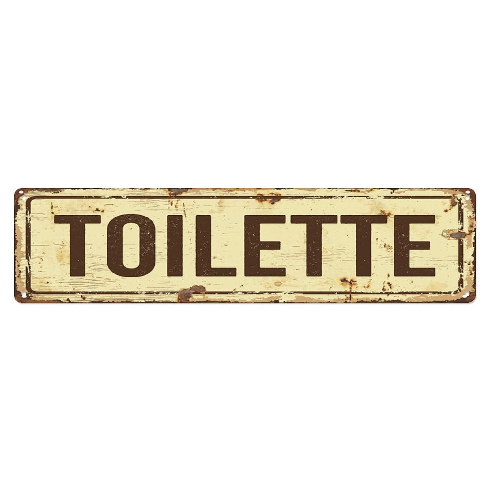 Vintage Rustic Workshop Washroom Toilet(WC) Door Metal Tin Skinny Sign Plaque Wall Decor for Cafe, Club Bar, Office, Home Garden Metal Poster 4x16Inch