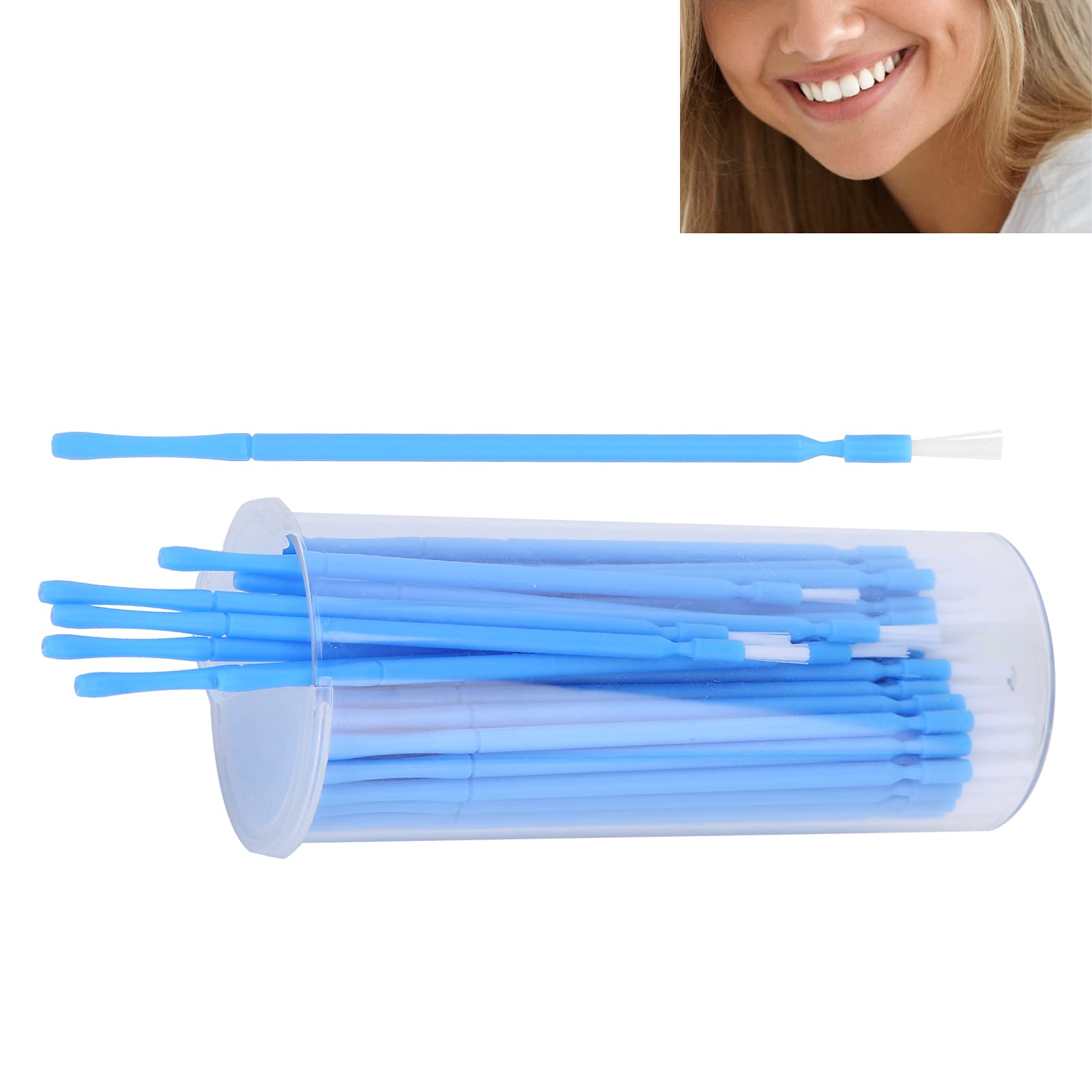 100 Pièces Applicateur de Fluorure Dentaire Jetable Blanchissant la Brosse Désensibilisante Cohésive, Accessoire Dentaire, Accessoire pour les Dentistes à Usage Domestique