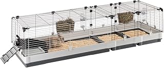 FERPLAST - Guinea Pig Cage - Rabbit Cage - Rabbit Cage - House and Accessories Included - Plenty of Space for Rabbits - Opening & Modular 205 x 60 x H 50 cm - Krolik, 200 product image
