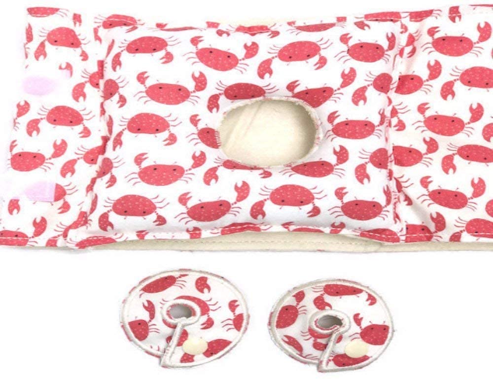 Crab Gtube Pillow Belt for Infant Tummy Time Handmade