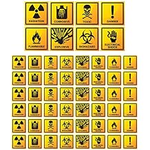 160PC Prank Stickers 1.5" & 3.5" - Funny Joke Gag Stickers for Adults - Radiation Biohazard Electrical Shock Warning Fake Wall Outlet Decals Rectal Use Only Motion Voice Activated Random Stuff