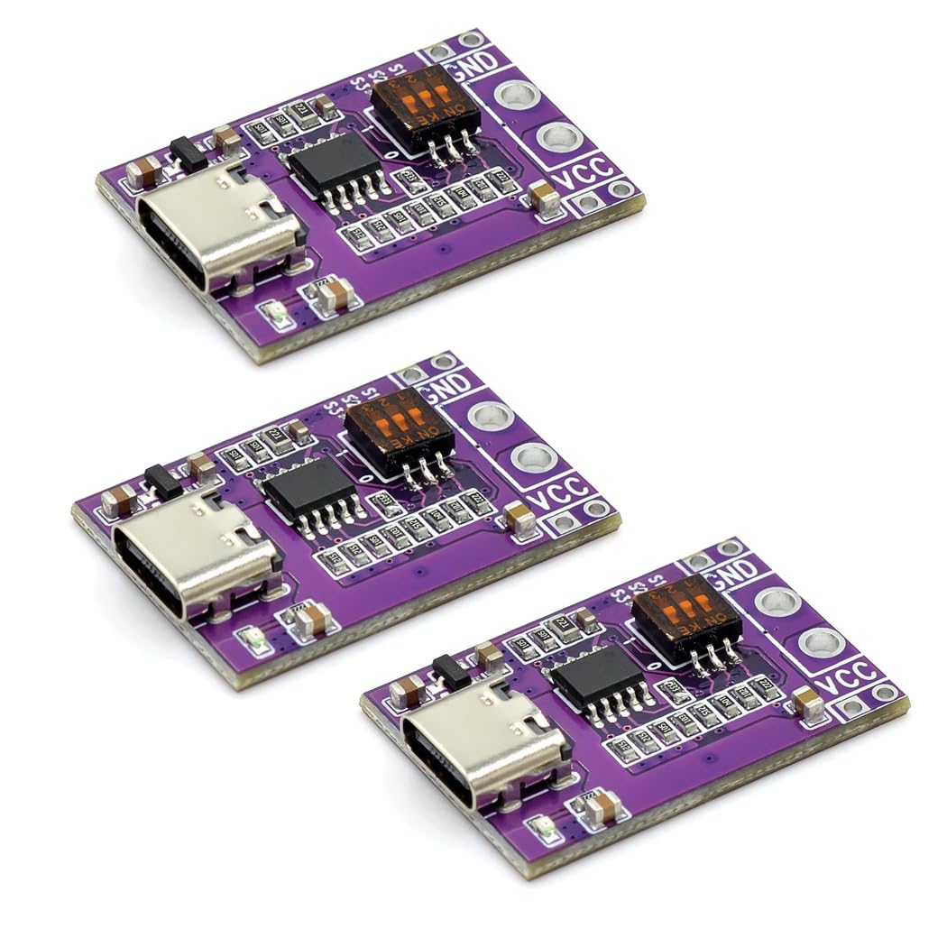 Hailege 3 pezzi PD/QC/AFC Scheda di attivazione esca a ricarica rapida USB C Supporto 5V 9V 12V 15V 20V Uscita a tensione fissa