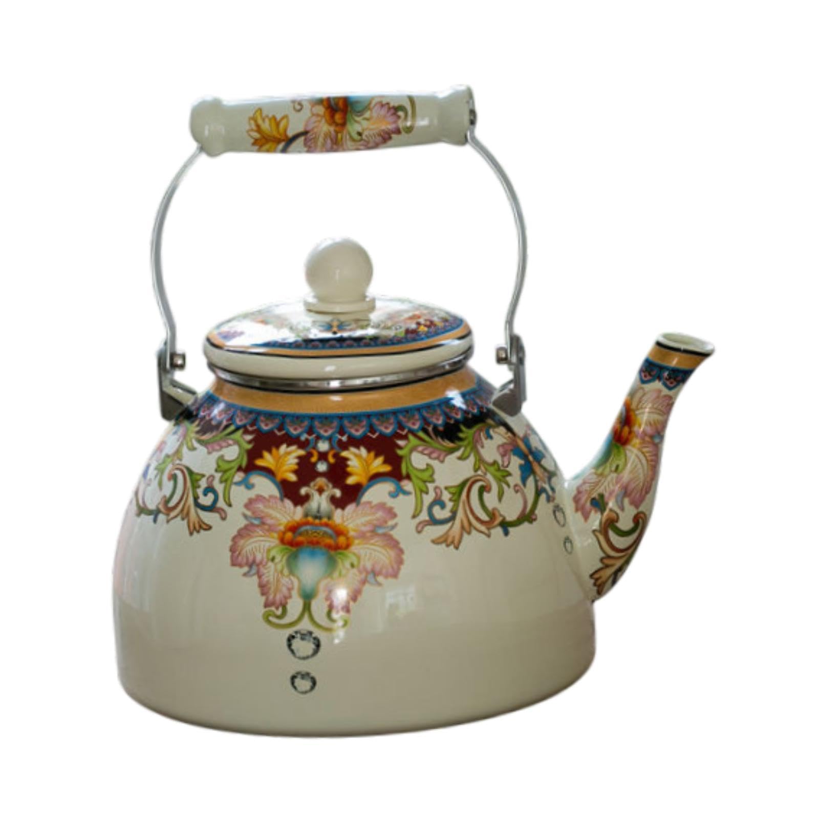 Vintage Enamel Electric Kettle Enamel Stovetop Tea Kettle YWJLQH