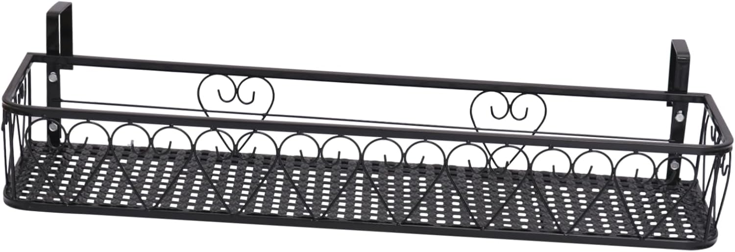 Outdoor Balcony Flowerpot Rack Iron Flower Holder Guardrail Flower Pot Stand Gardening Plant Rack Present