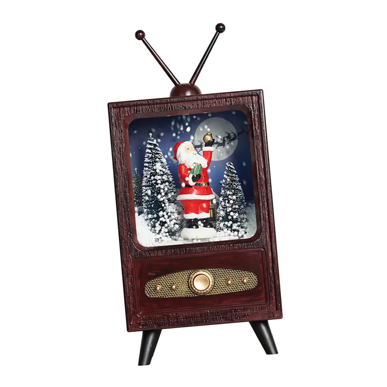 Décoration de Noël pour maison et mini télévision vintage BESPORTBLE en cadeau idéal