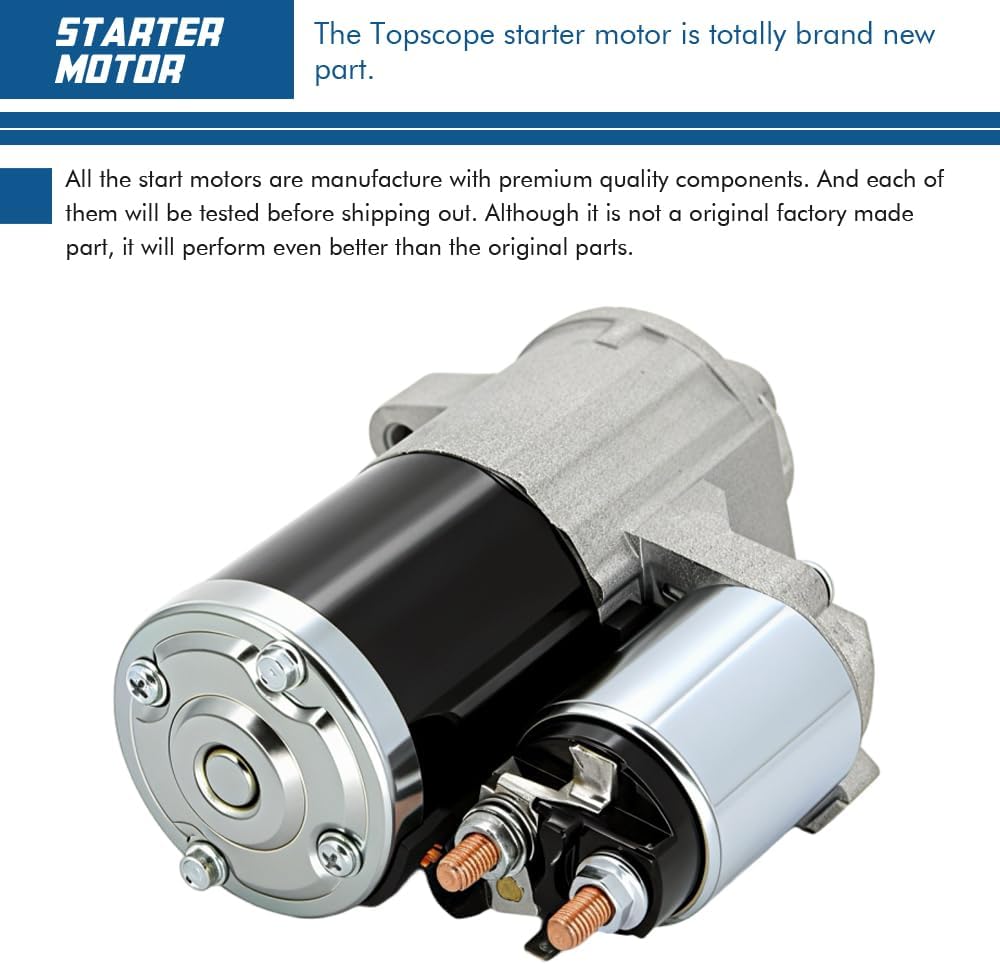 Starter Compatible with Dodge and Jeep Models 2009-2022 Durango Ram 1500 2500 3500 4000, 2009-2022 Grand Cherokee Commander V8 5.7L with Starter Motor OE 17948 17948N 56044736AB