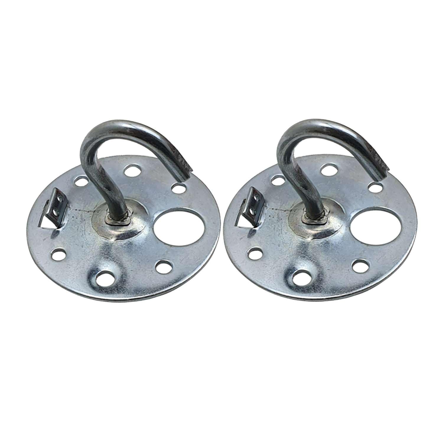LEDSone 2 Pack Heavy Duty Ceiling Lights Base Plate Metal Ceiling Hooks Rust Proof Steel Wall Mount Ceiling Hooks Hanging Chandelier Plate Hook for Pendant Light, Ceiling Light and Plants Style 1 — image 1