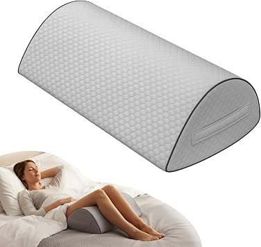 pozico Knee Pillow for Side Sleepers - Ergonomic Memory Foam Leg and Positioning Pillow Leg Pillow for Knee Hip & Back Pressure Relieving with Washable Cover and Carry Handle
