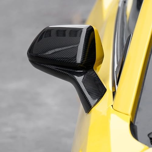 Miniatura 4 de Ymiko Fundas para espejo de puerta, 2 piezas de fibra de carbono, cubierta de espejo retrovisor lateral, repuesto para Chevy 2015-2021