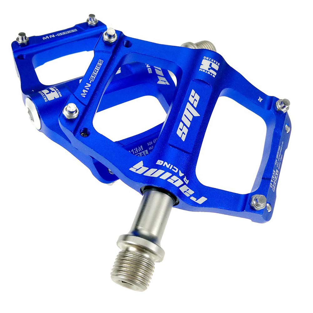 CMUNDLJQMountain Bike Pedals BMX Pedals, MTB Pedals 9/16 Lightweight Aluminum Flat Pedals Platform 3 Bearings for Adults Bicycle Road 013M